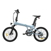 ADO Air 20S Electric Folding Bike - 250W Motor 36V9.6Ah Battery 100KM Assisted Autonomy Hydraulic Disc Brake - Blue